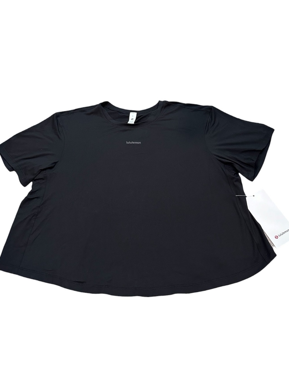 Lululemon Pace Crush Shirt Size Large Black NWT Cross Back Graphic Tee Rare